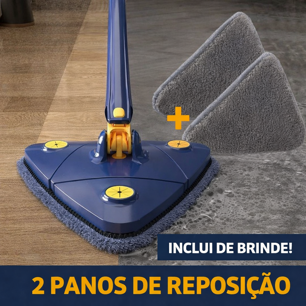 Mop Giratório Mágico + 2 Panos de Substituição